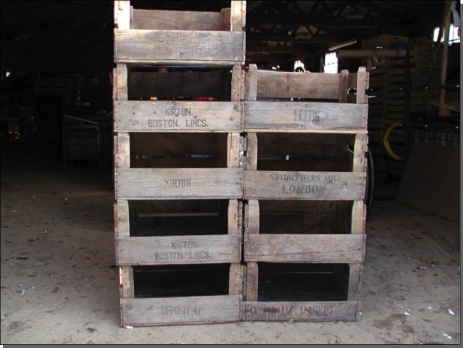 Old Tote Bushel boxes

